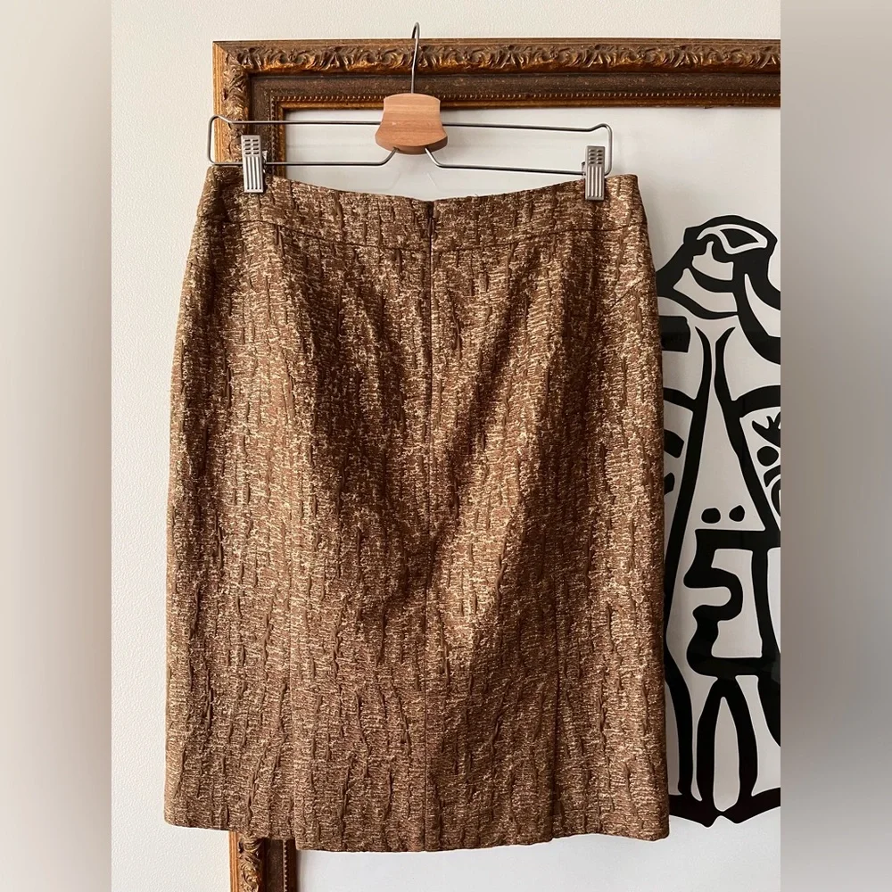J.Crew bronze pencil skirt - Picture 2 of 5